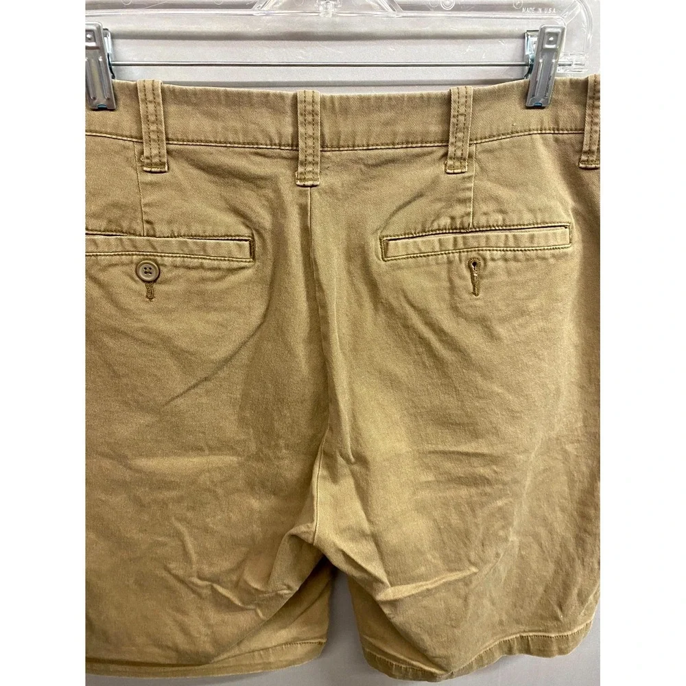 Sun River Chino Shorts Mens 36 Olive Stretch Performance Flat Front 8